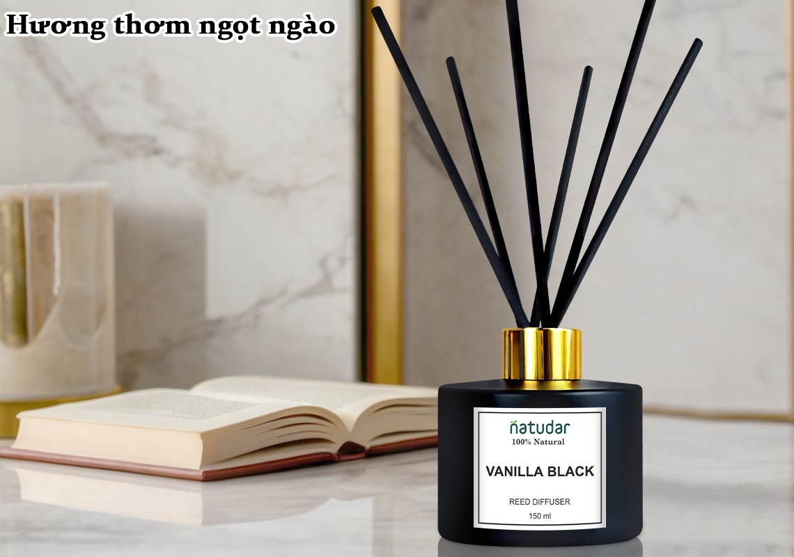 reed diffuser vanilla black img 2