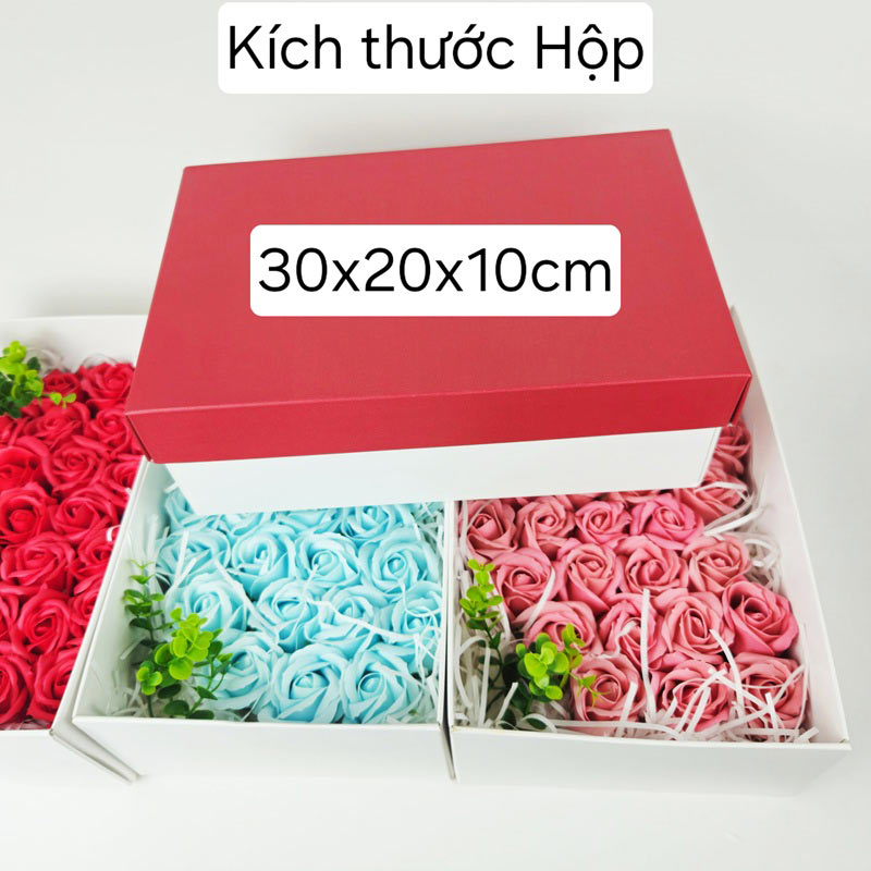 Hộp trái tim hoa hồng sáp
